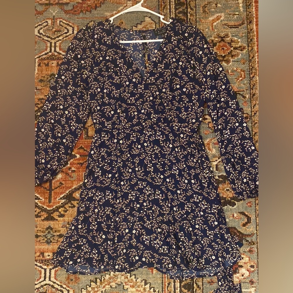 Navy Floral Dress